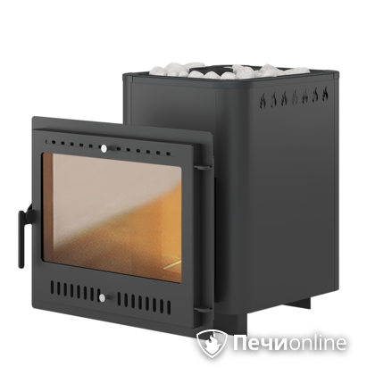 Дровяные печи-каменки Везувий Русичъ Антрацит 16 Панорама 2016 в Анапе